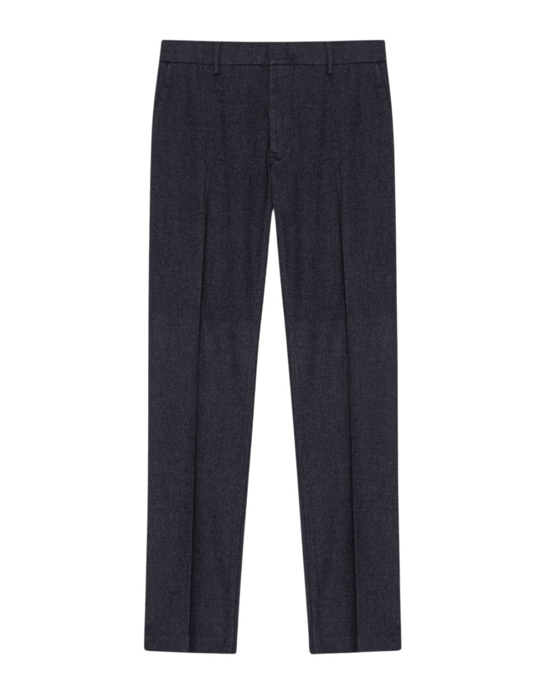 Theo Melange Twill Slim Fit Trousers Deep Navy