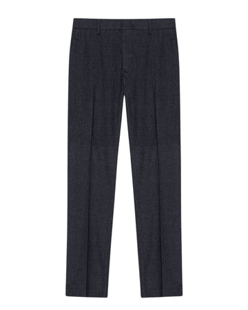 Theo Melange Twill Slim Fit Trousers Deep Navy