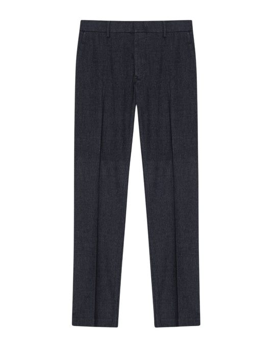 Theo Melange Twill Slim Fit Trousers Deep Navy