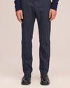 Theo Melange Twill Slim Fit Trousers Deep Navy