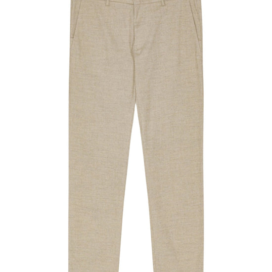 Theo Melange Twill Slim Fit Trousers Cement