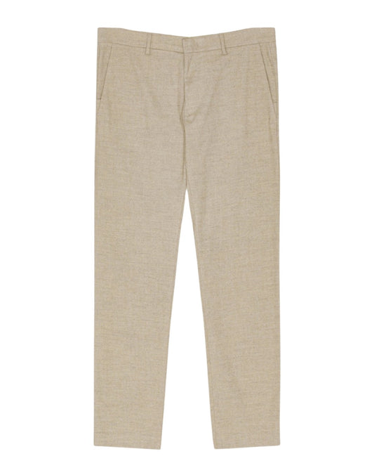 Theo Melange Twill Slim Fit Trousers Cement