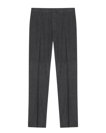 Theo Melange Twill Slim Fit Trousers Black Multi