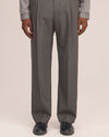 Kay Relaxed Fit Pleated Trousers Green Check
