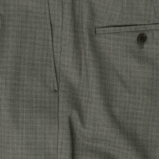 Kay Relaxed Fit Pleated Trousers Green Check