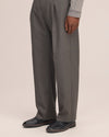 Kay Relaxed Fit Pleated Trousers Green Check