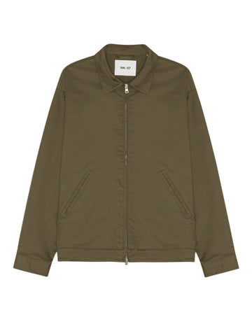 Petrus Cotton Relaxed Fit Oversized Overshirt Shadow Moss