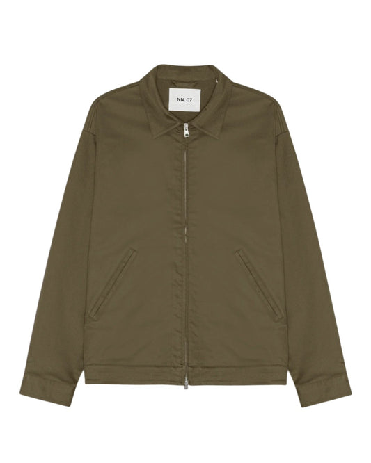 Petrus Cotton Relaxed Fit Oversized Overshirt Shadow Moss