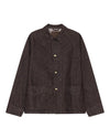 Aiko Cotton Relaxed Fit Overshirt Dark Brown Melange