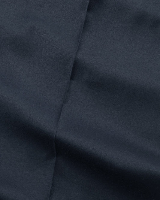 Kay Twill Flannel Relaxed Fit Pleated Trousers Deep Navy
