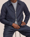 Alban Wool Blend Regular Fit Overshirt Deep Navy