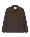 Zander Washable Wool Blend Regular Fit Overshirt Deep Truffle