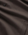 Zander Washable Wool Blend Regular Fit Overshirt Deep Truffle