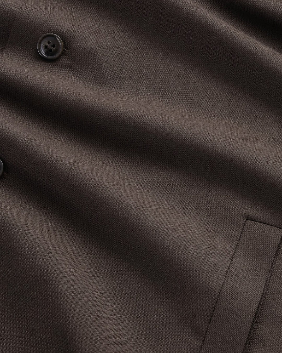 Zander Washable Wool Blend Regular Fit Overshirt Deep Truffle