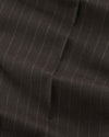 Robin Twill Relaxed Fit Double Pleated Pinstripe Trousers Brown Stripe