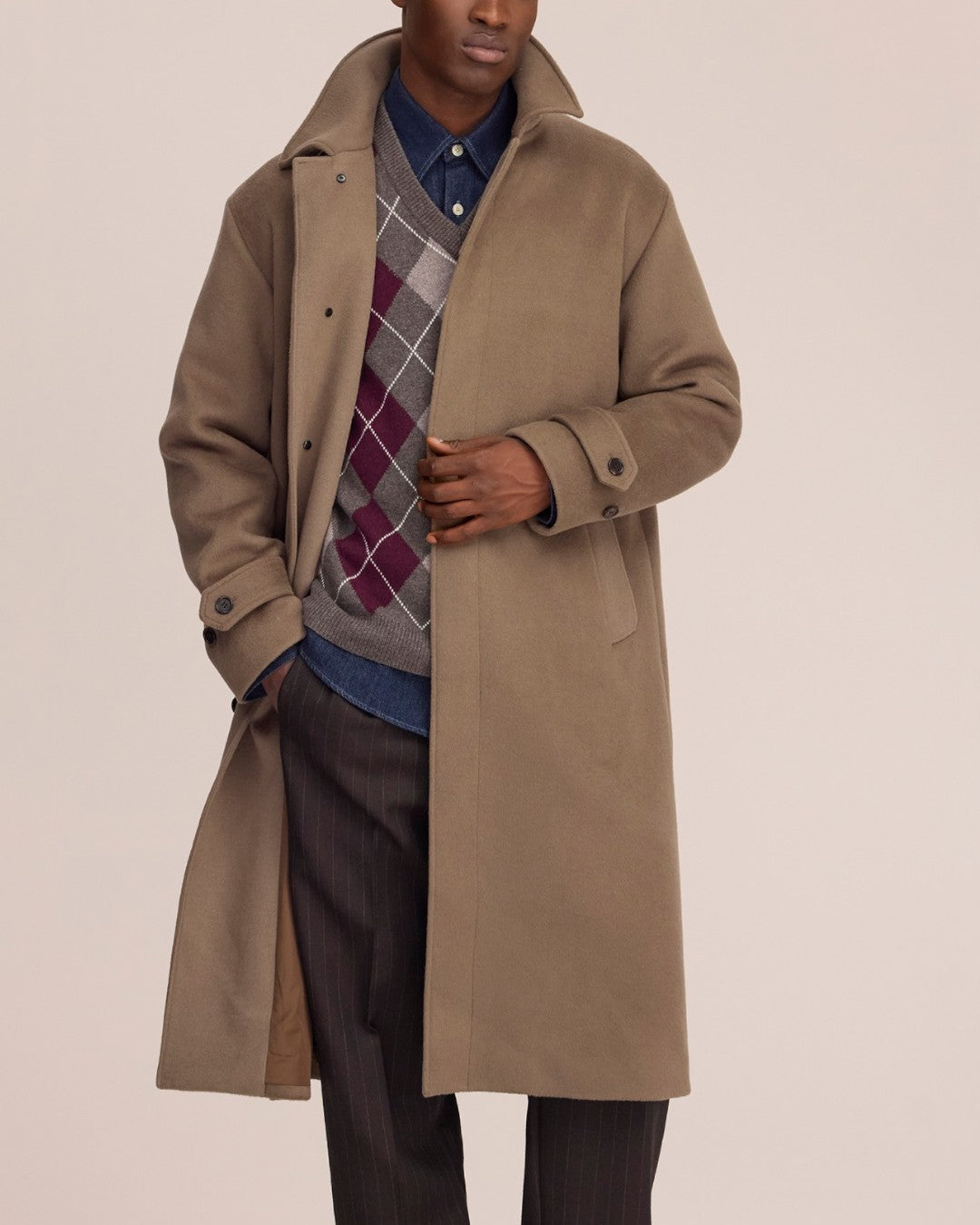 Gibson Wool Cashmere Blend Relaxed Fit Coat  Desert Clay