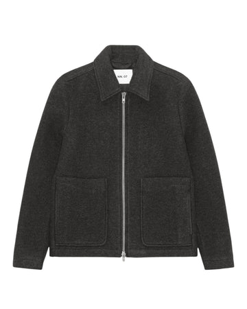Gael Wool Blend Regular Fit Jacket Dark Army