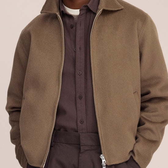 Arlo Double Faced Wool Blend Regular Fit Jacket Desert Clay
