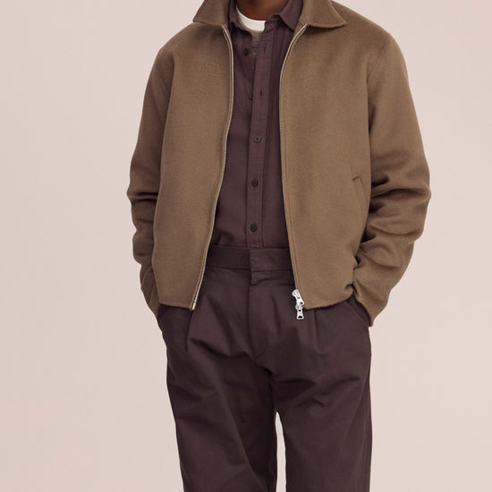 Arlo Double Faced Wool Blend Regular Fit Jacket Desert Clay