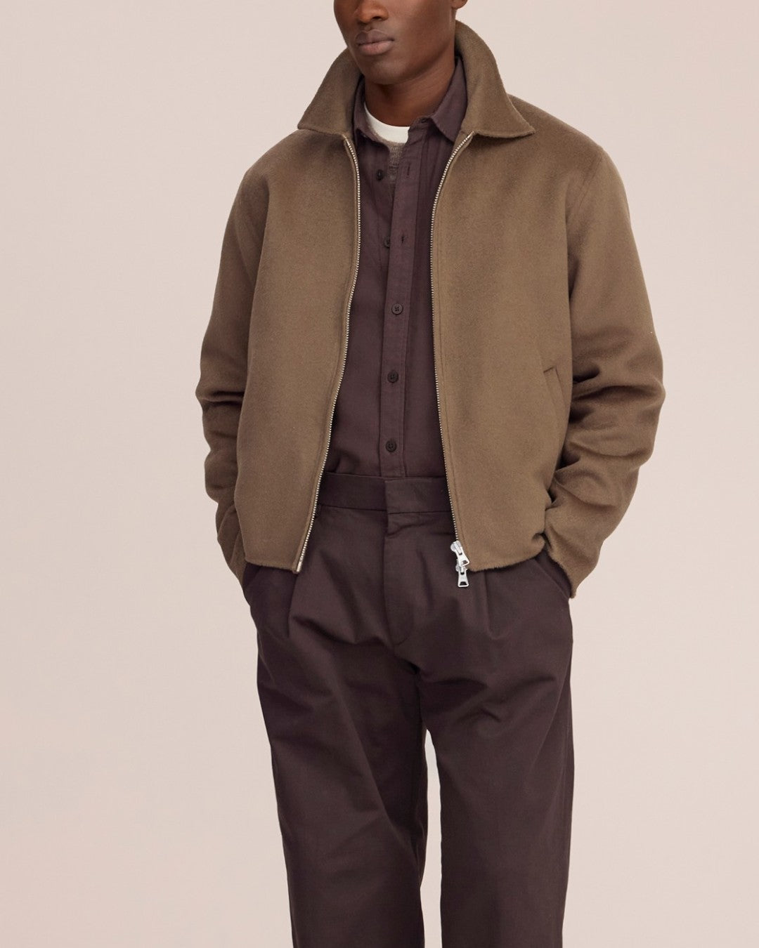 Arlo Double Faced Wool Blend Regular Fit Jacket Desert Clay