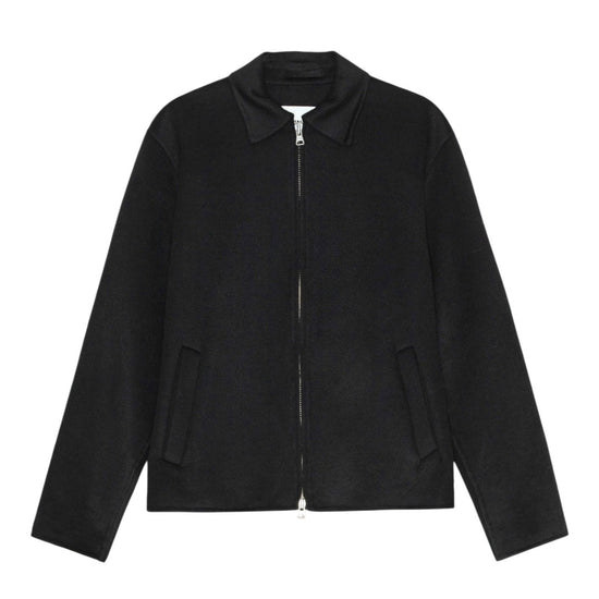 Arlo Double Faced Wool Blend Regular Fit Jacket Black