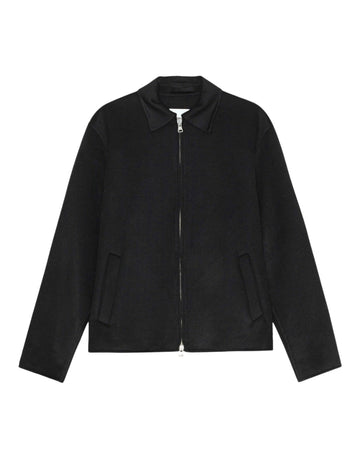 Arlo Double Faced Wool Blend Regular Fit Jacket Black