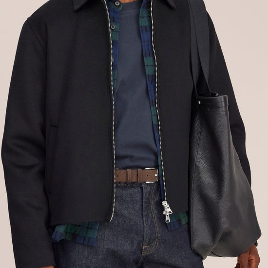 Arlo Double Faced Wool Blend Regular Fit Jacket Black