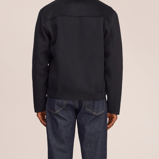 Arlo Double Faced Wool Blend Regular Fit Jacket Black