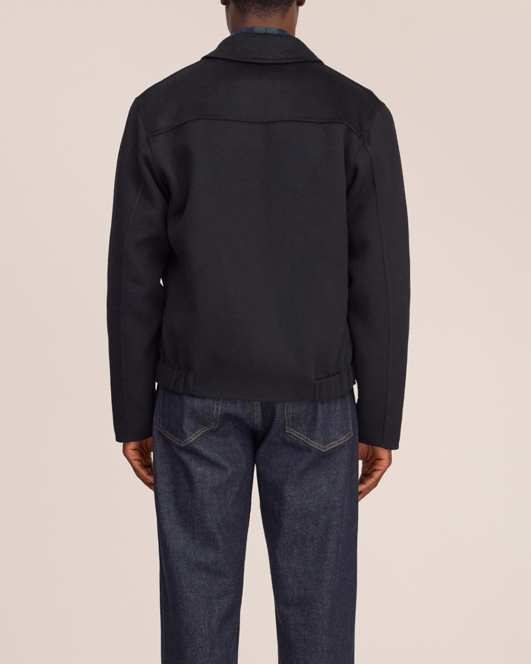 Arlo Double Faced Wool Blend Regular Fit Jacket Black