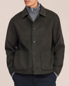 Morgan Brushed Wool Regular Fit Overshirt Dark Army