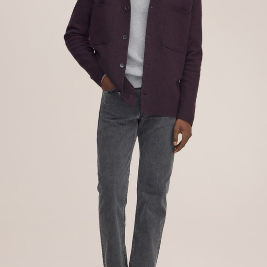Jonas Merino Wool Regular Fit Overshirt Winetasting