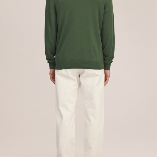 Ted Merino Wool Regular Fit Pullover Eden Green