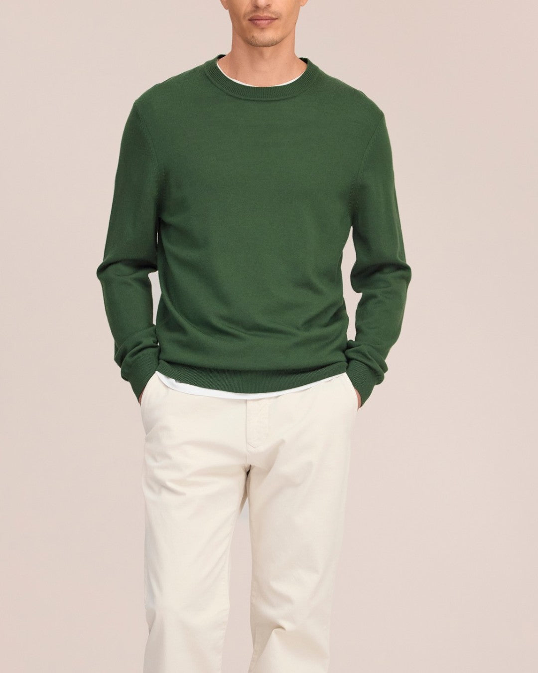 Ted Merino Wool Regular Fit Pullover Eden Green