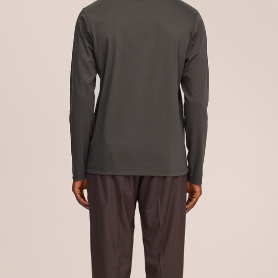 Emerson Polo Merino Wool Hidden Button Regular FIt Pullover Dark Army