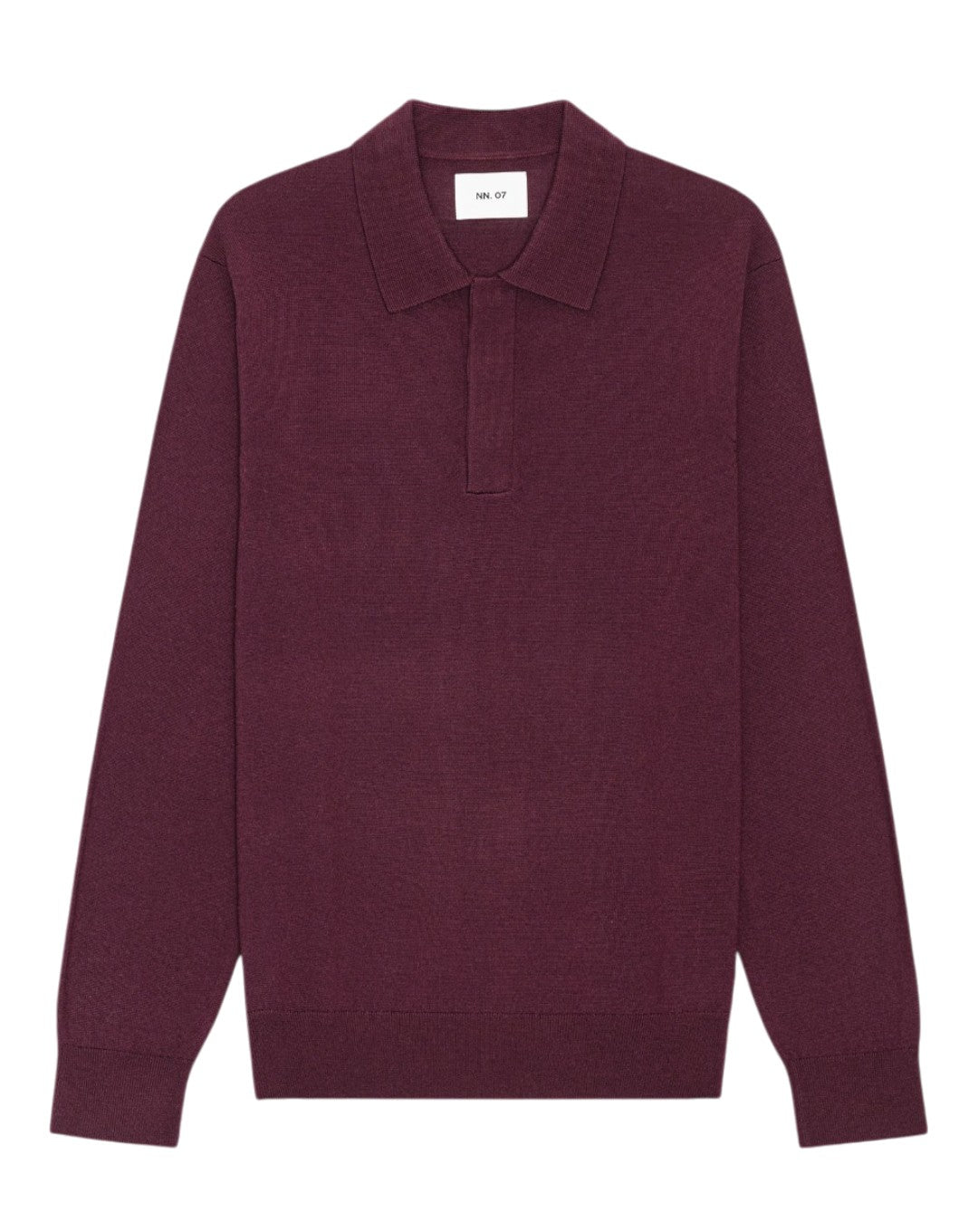 Emerson Polo Merino Wool Hidden Button Regular Fit Pullover Winetasting