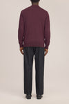 Emerson Polo Merino Wool Hidden Button Regular Fit Pullover Winetasting