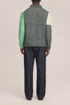 Erling Cable Alpaca Wool Blend Cable Knit Pullover Green Check
