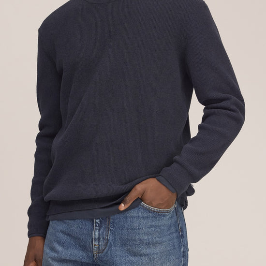 Danny Lightweight Sweater Navy Blue