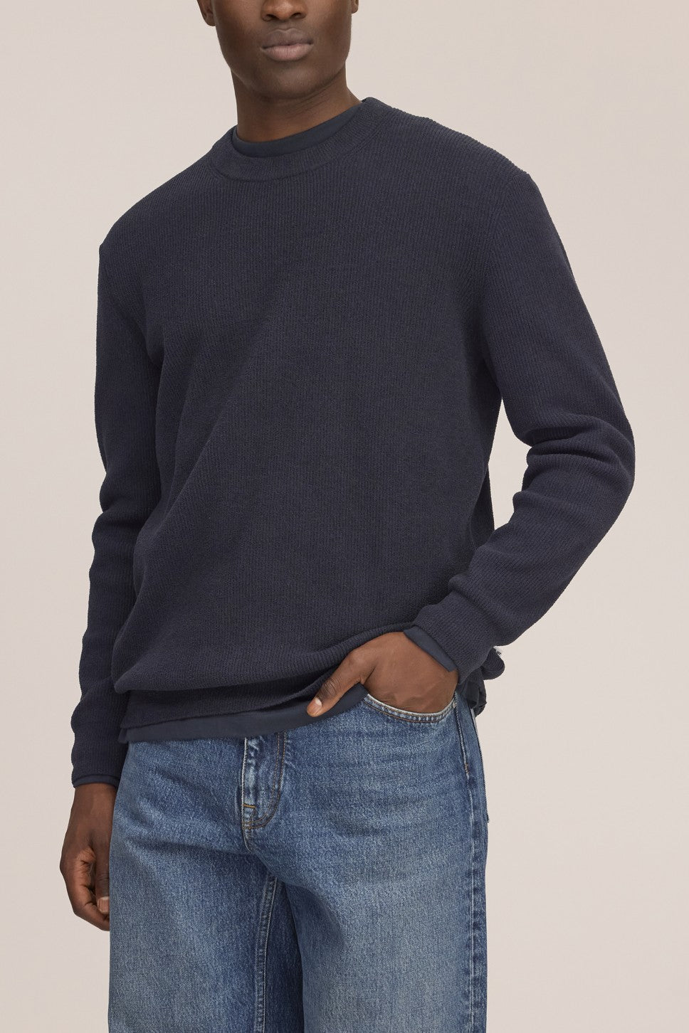 Danny Lightweight Sweater Navy Blue