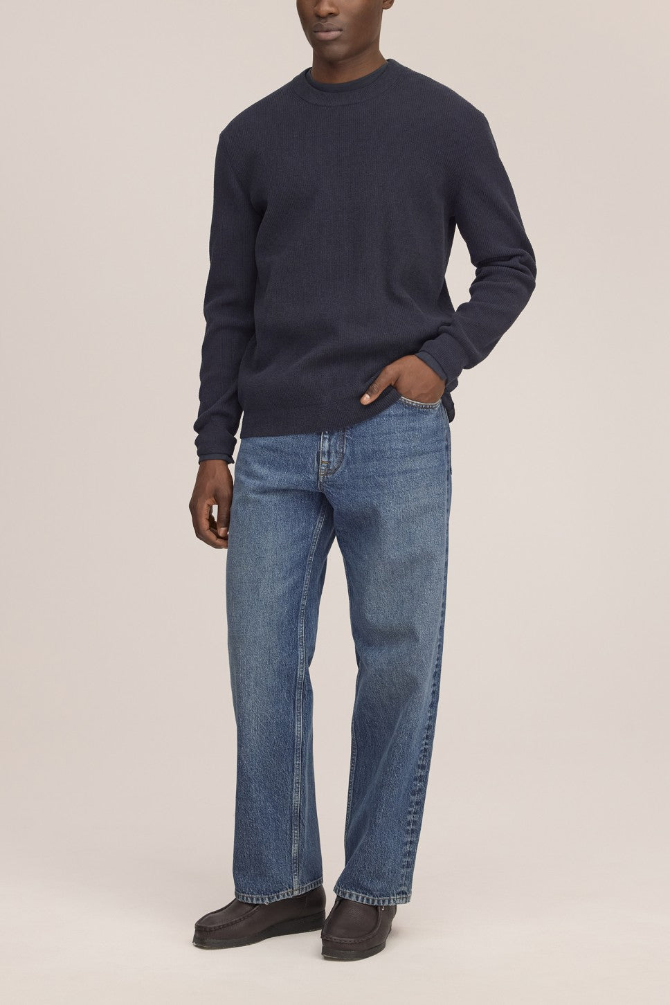 Danny Lightweight Sweater Navy Blue