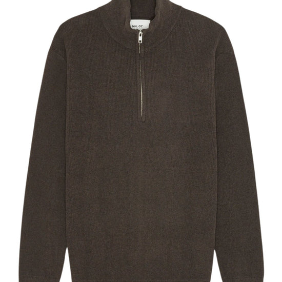 Danny Half Zip Lightweight Sweater Deep Truffle