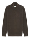 Danny Half Zip Lightweight Sweater Deep Truffle