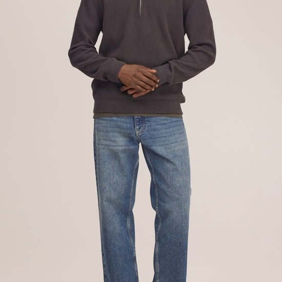 Danny Half Zip Lightweight Sweater Deep Truffle