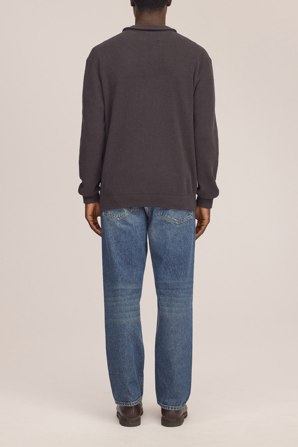 Danny Half Zip Lightweight Sweater Deep Truffle