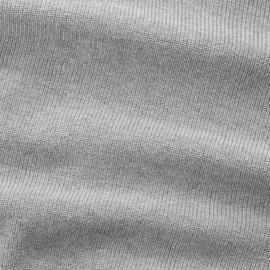 Hope Rib Cotton Cashmere Blend Open Polo Collar Pullover Grey Melange