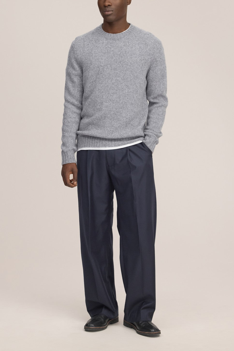 Lee Merino Wool Regular Fit Pullover Grey Melange
