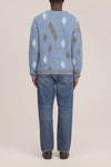 Chris Alpaca Wool Blend Relaxed Fit Cardigan Light Grey Multi