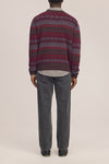 Tobias V Neck Wool Blend Relaxed Fit Cardigan Multi Shades