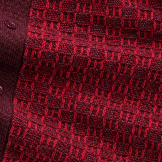 Thor Wool Blend Regular Fit Polo Cardigan Winetasting