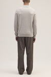 Emerson Polo Merino Wool Hidden Button Regular Fit Pullover White Pepper